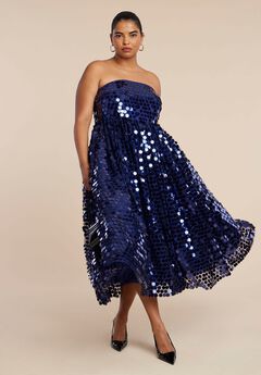 Paillette Dress With Big Skirt