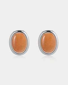 The Sunset Stone Studs- Red