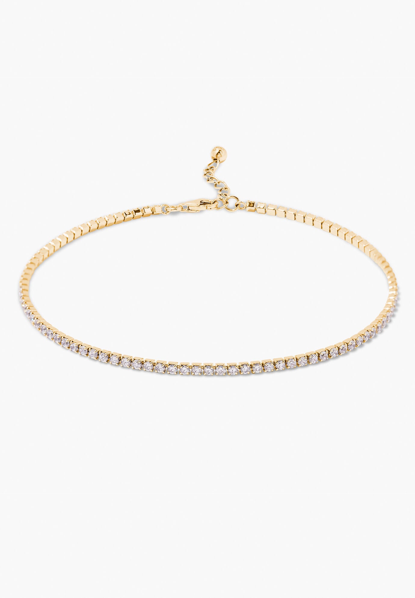 Isabella Mini Tennis Anklet, GOLD, hi-res image number 0