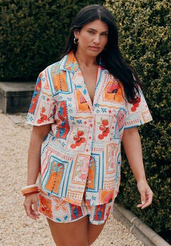 Relaxed Short Sleeve Button Down