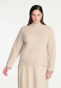 Cuffed Mock Neck Sweater