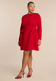 Long Sleeve Mini Dress With Bow Detail