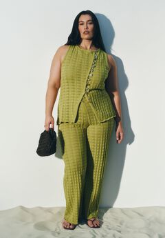 Pointelle Stitch Sweater Pant