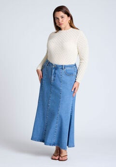 Best Denim Skirts For Curvy Figures