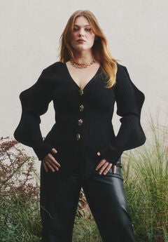Rounded Sleeve Cardigan