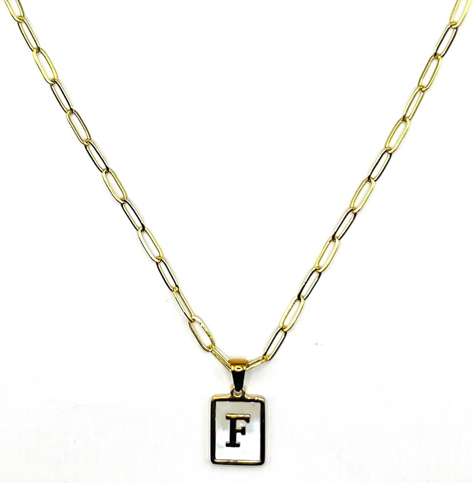 Pearlescent Initial Necklace, F, hi-res image number 0