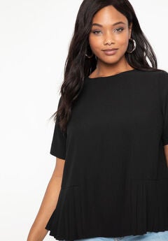 Pleated Hem Top