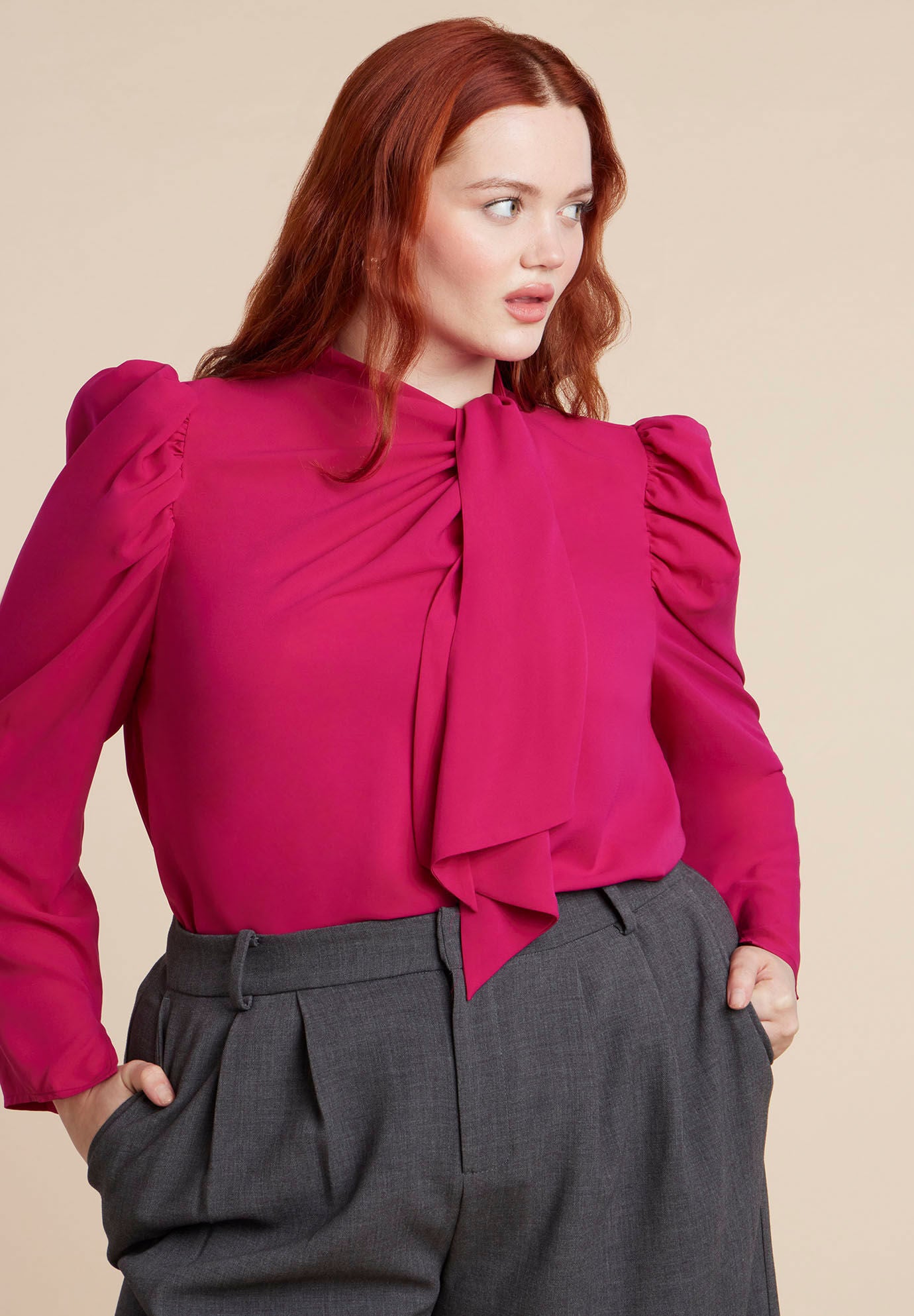 Drape Front Blouse﻿