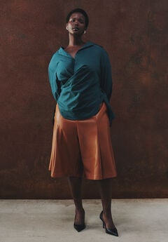 Faux Leather Bermuda Short