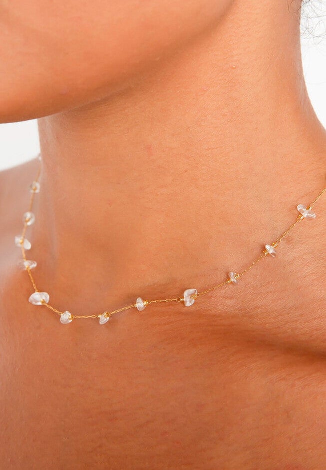 Indie Clear Necklace, GOLD, hi-res image number 0