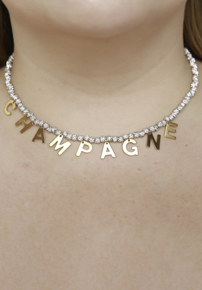 Crystal Champagne Necklace, , on-hover image number null