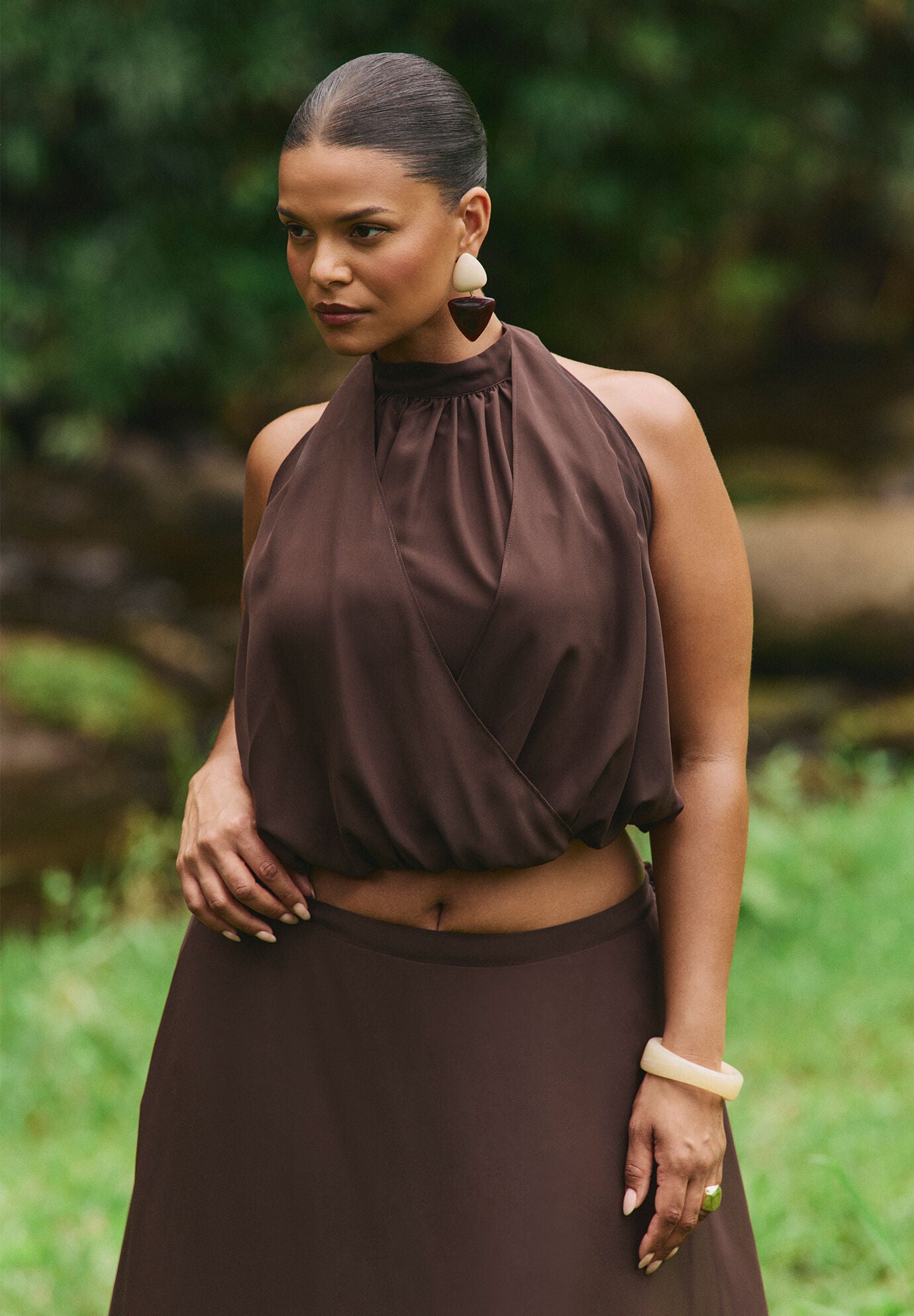 Polyester Crop Tops | Dia & Co