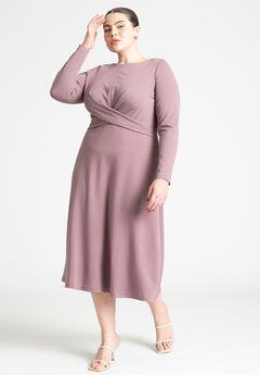 Ponte Twist Detail Dress