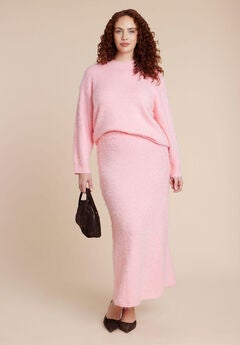 Fuzzy Maxi Sweater Skirt