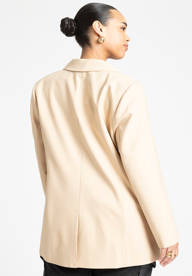 Oversized Single Breasted Blazer, CUBAN SAND SAND, on-hover image number null