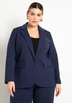 The Ultimate Stretch Long One Button Blazer