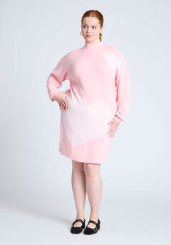Heart Intarsia Mini Dress