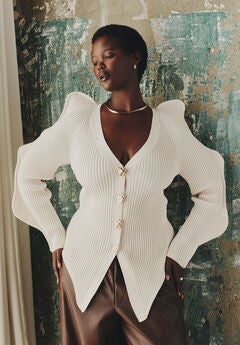Rounded Sleeve Cardigan