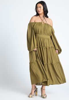 Tiered Ruffle Maxi Dress