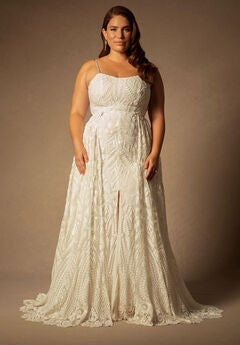 Bridal by ELOQUII Sequin Gown With Detachable Skirt
