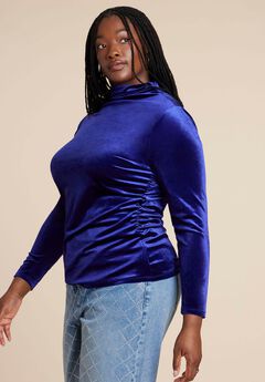 Velvet Mockneck Top