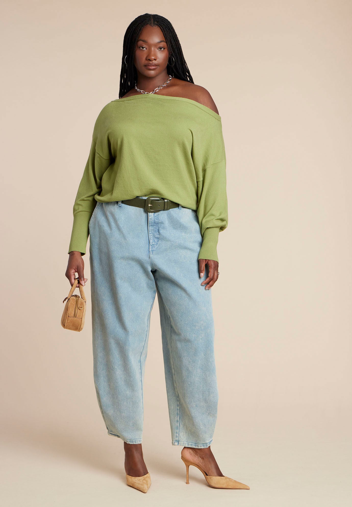 Slouchy Sweater, CHARTREUSE, hi-res image number 0