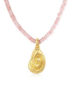 The Coquille Beaded Necklace- Gold