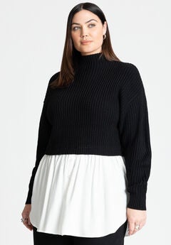 Twofer Skirted Sweater