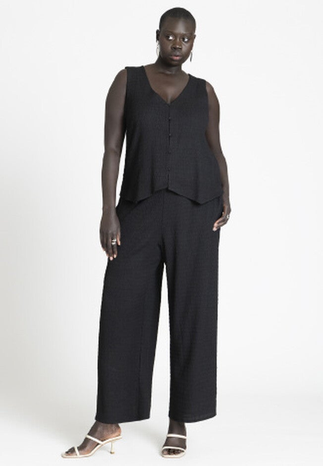 Textured Vest, BLACK ONYX, alternate image number 2