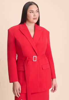Belted Ponte Blazer