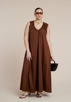 Shirred Neckline Tank Dress