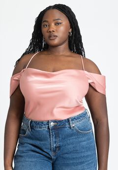 Plus Size Cowl-Neck Blouses