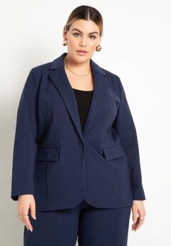 The Ultimate Stretch Long One Button Blazer