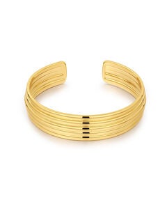 The Ridged Positano Cuff- Gold