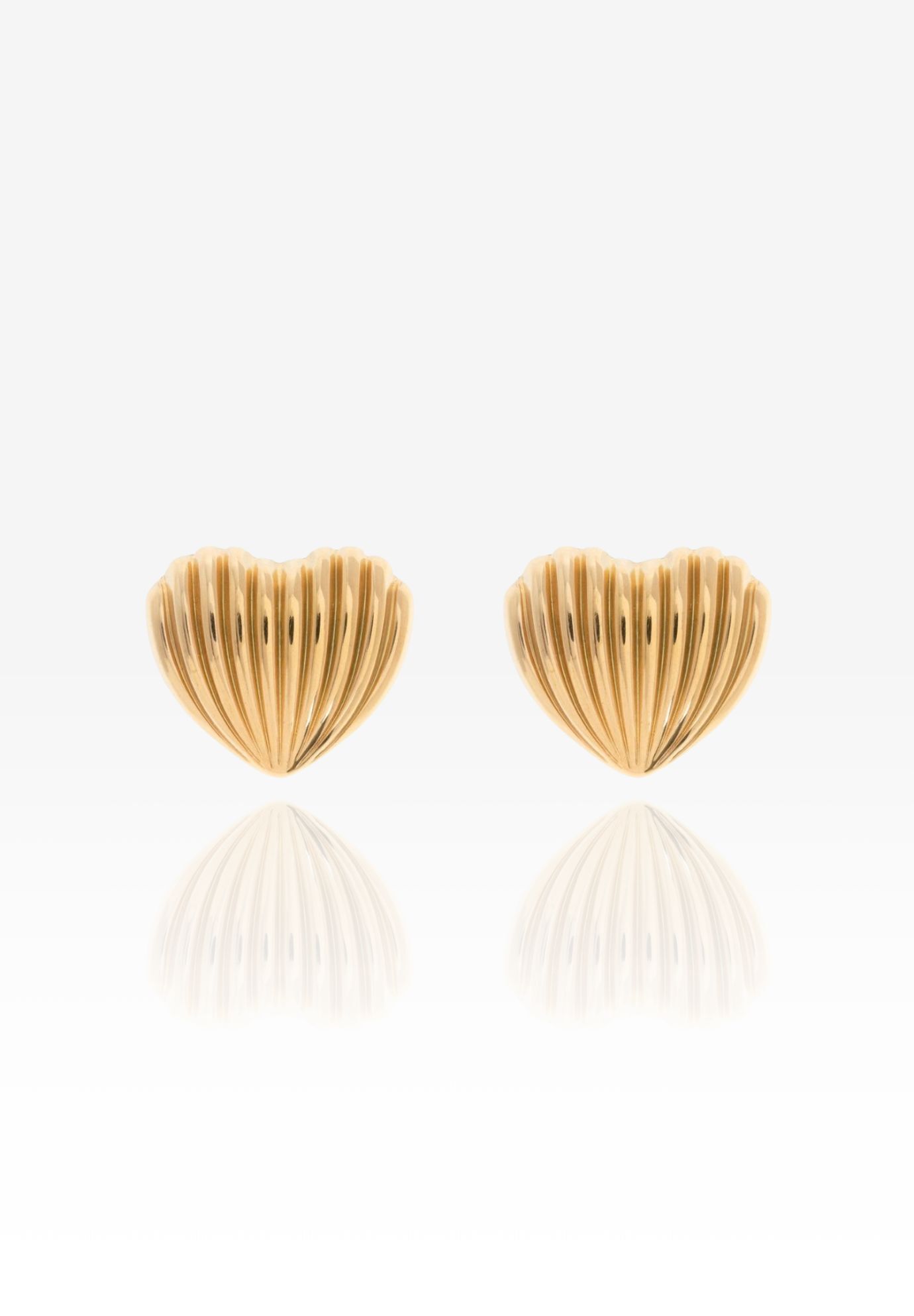 Davina Heart Studs, GOLD, hi-res image number 0