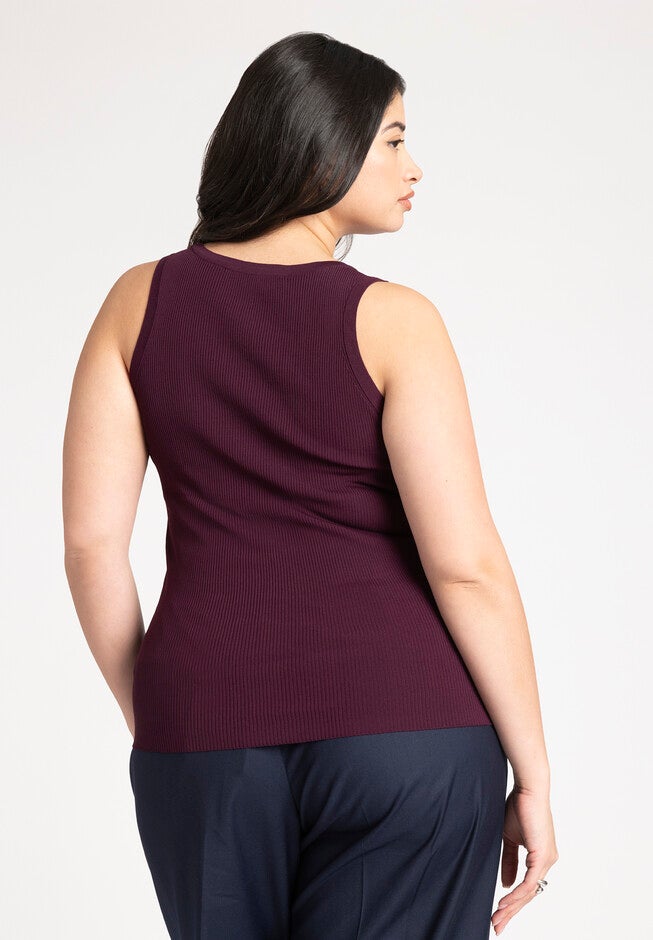 Scoop Neck Tank, DARK GRAPE, alternate image number null