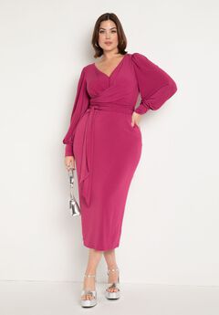 Cross Front Midi Dress