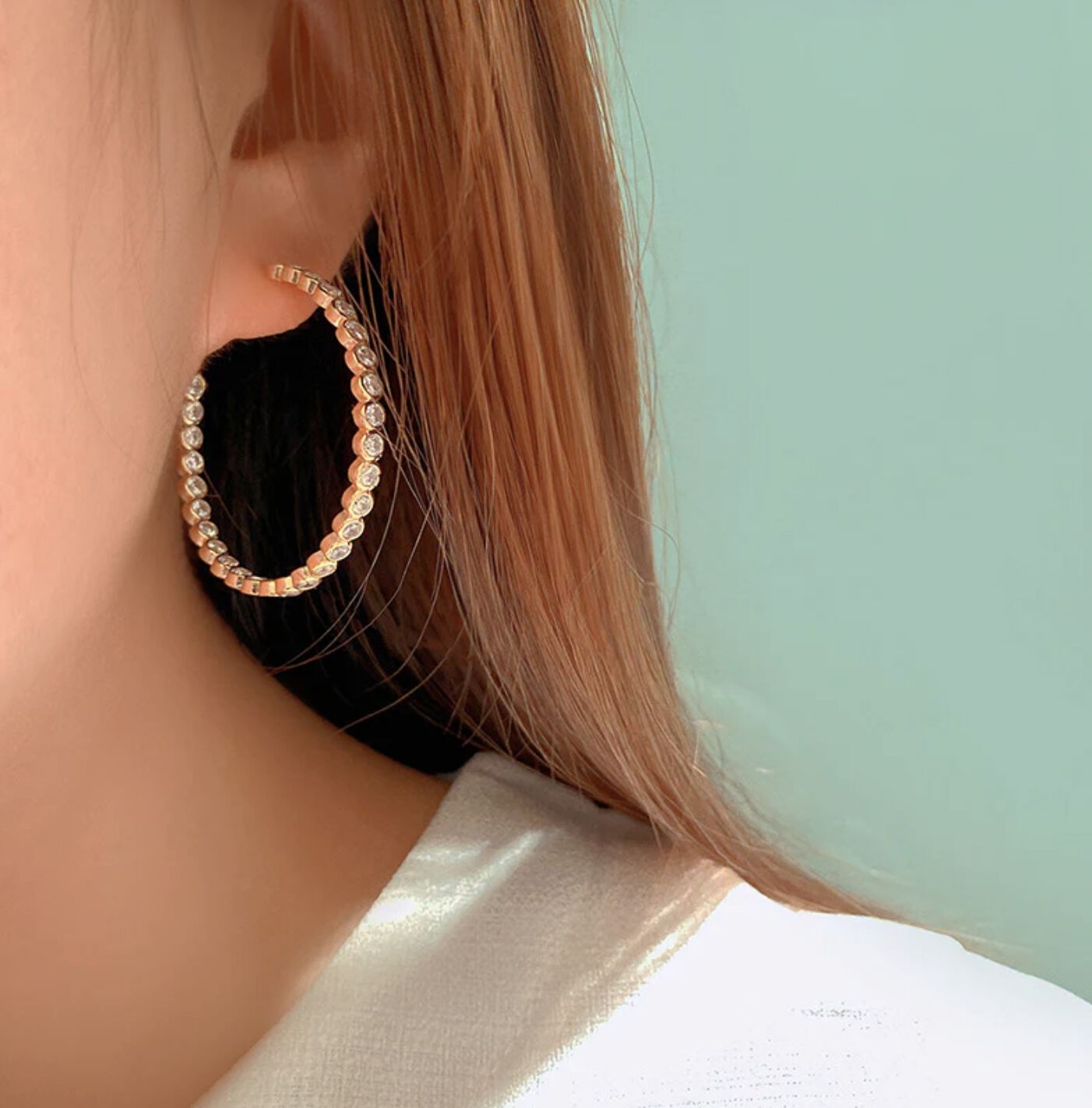 Rachel Earrings - Silver, GOLD, alternate image number 2