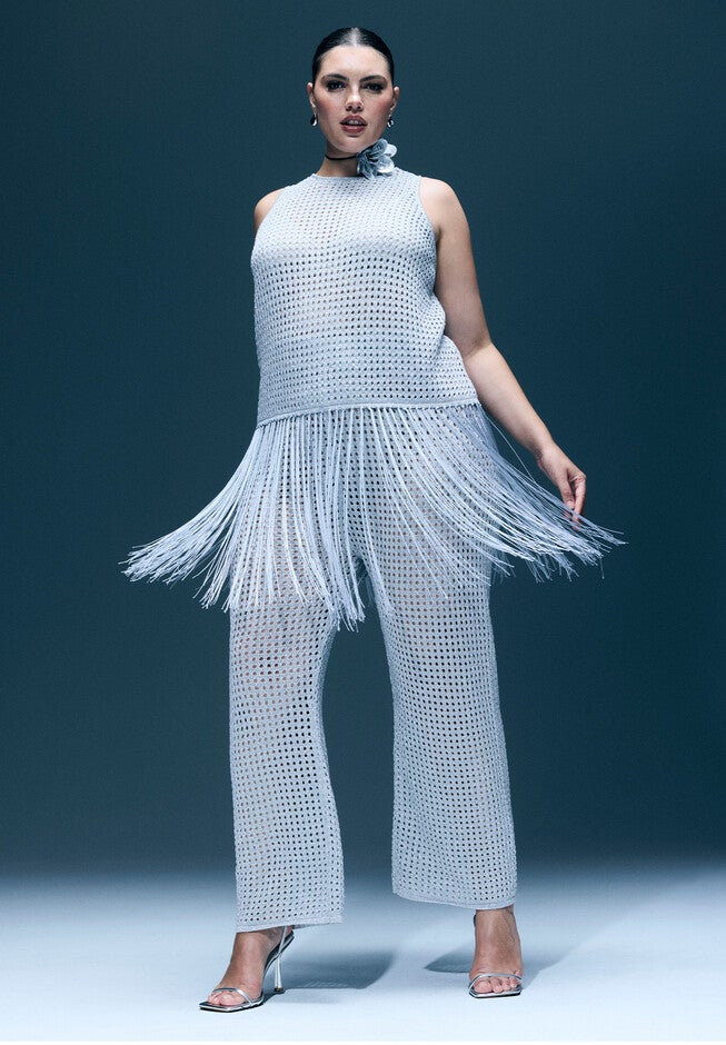 Metallic Crochet Pant, METALLIC, hi-res image number null