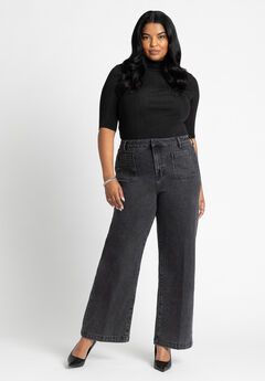 Trendy Plus Size Flare Jeans