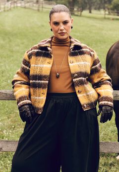 Brushed Plaid Jacket