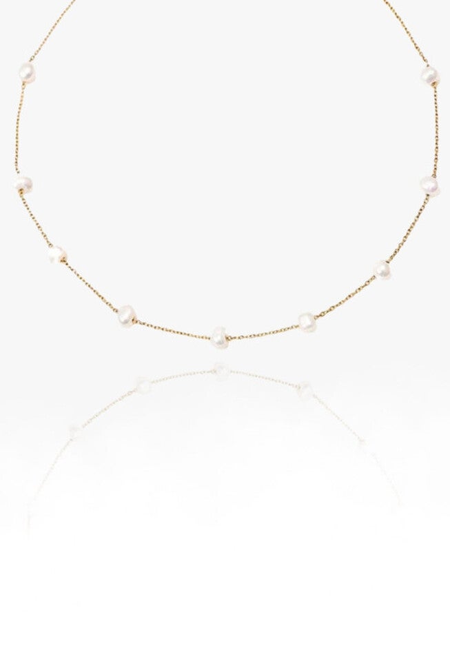 Mila Pearl Necklace, GOLD, hi-res image number 0