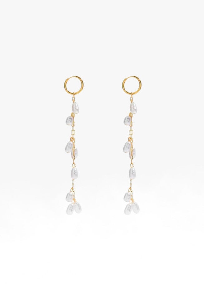 Marina Pearl Earrings, GOLD, hi-res image number 0