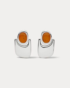 The Amber Honey Resin Statement Earrings