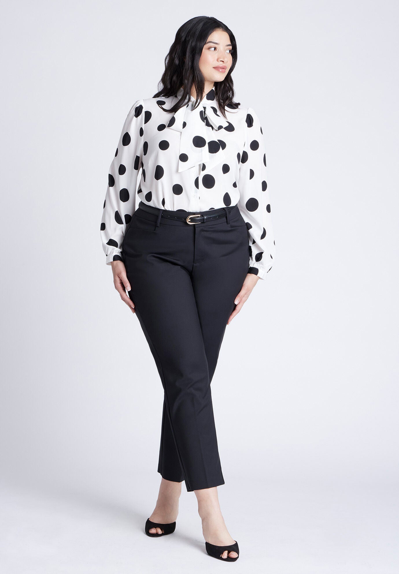 Kady Fit Double-Weave Pant, BLACK ONYX, on-hover image number 1