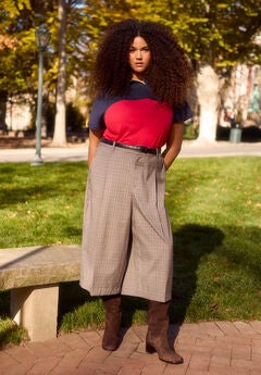 Plaid Culotte Trouser