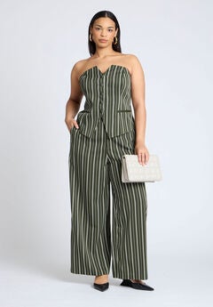 Wide Leg Striped Pant