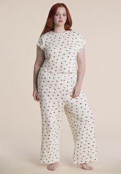 Printed Pointelle Pajama Set