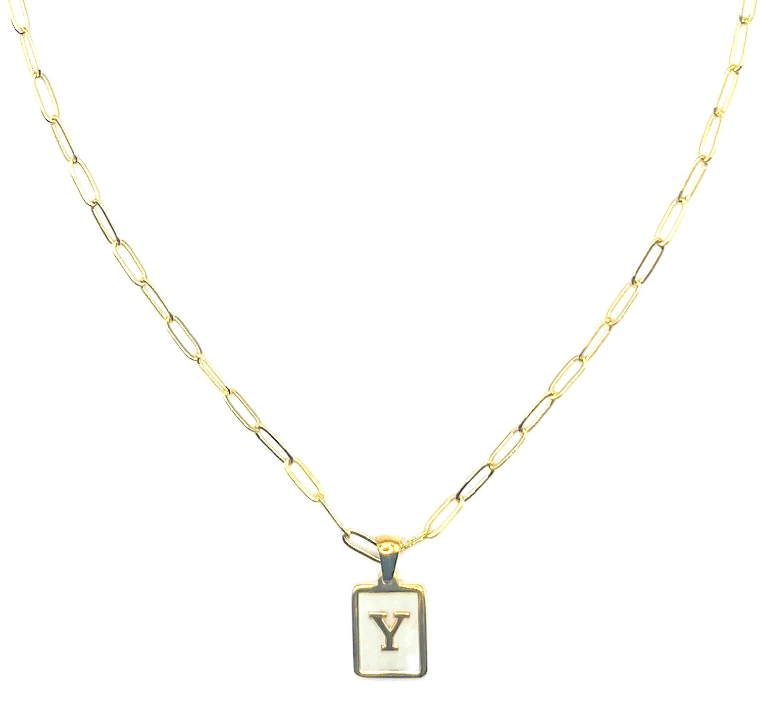 Pearlescent Initial Necklace, Y, hi-res image number 0