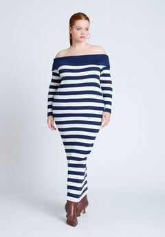 Stripe Overlay Dress
